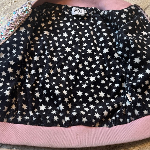 Lola and the Boys Sequins Flip Care Bear Bomber Jacket Size 4 - Picture 13 of 13